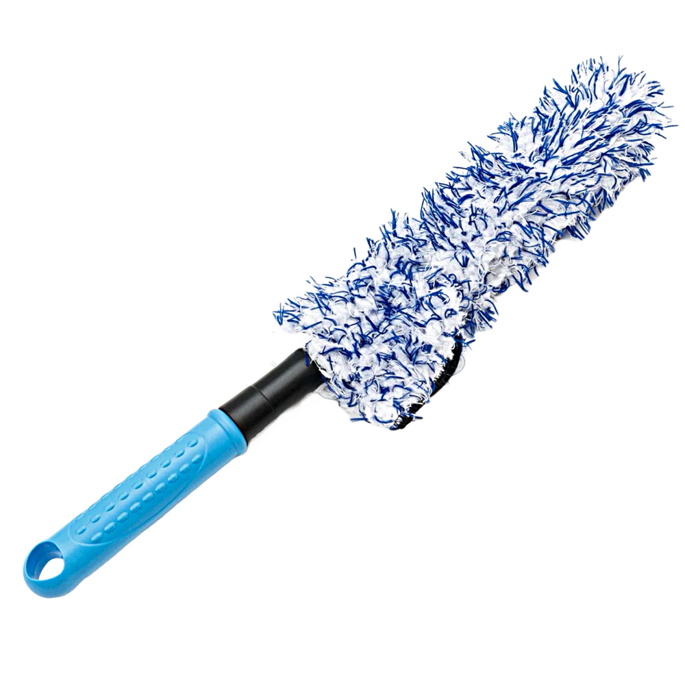 Pan's Picks Autofiber [Barrel Blade] Wheel Brush with Plush Microfiber