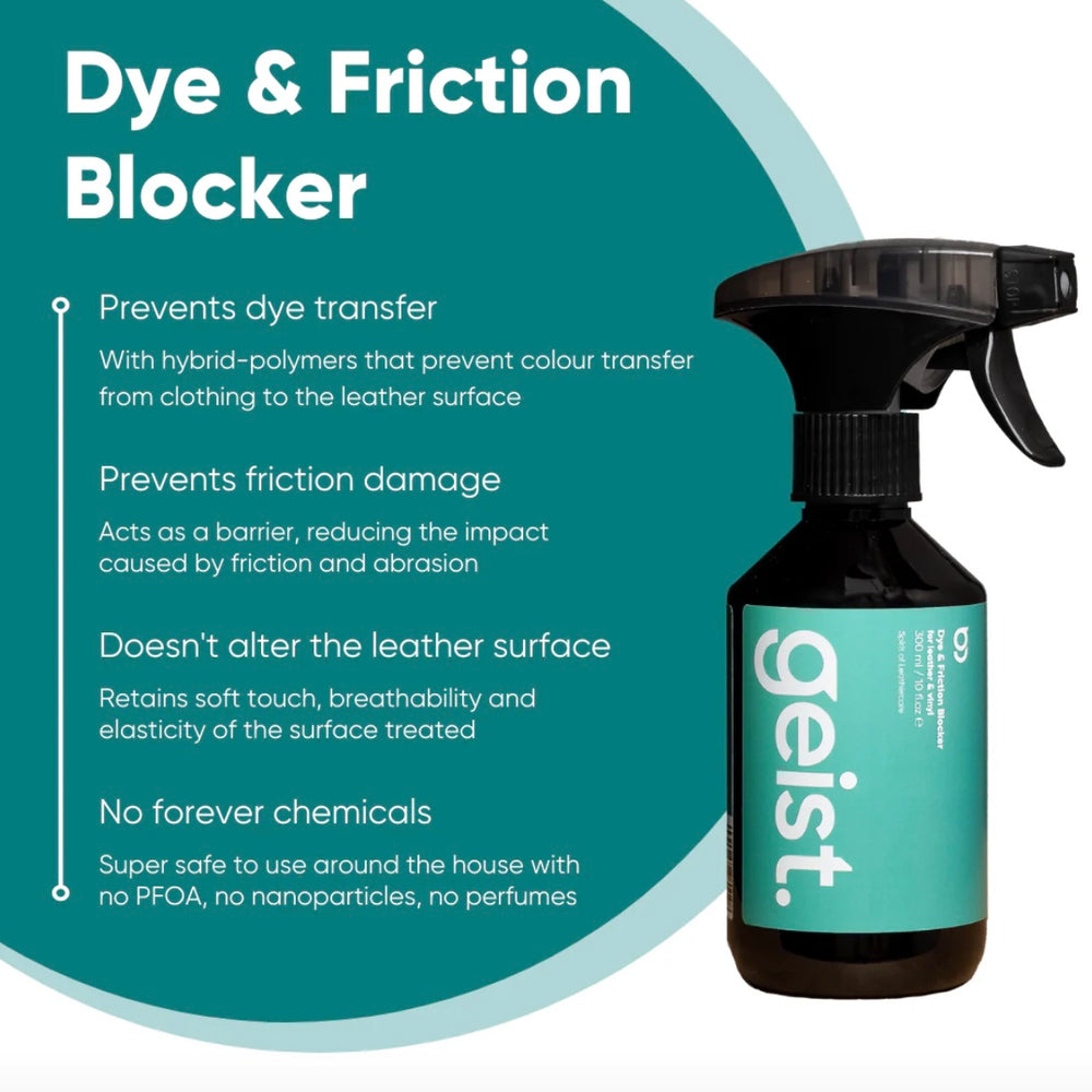 
                      
                        Geist. Dye & Friction Blocker for Leather & Vinyl 500ml
                      
                    