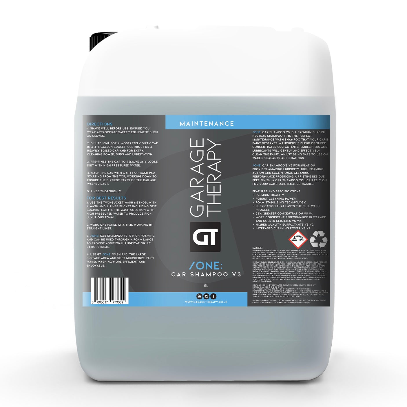 Garage Therapy /ONE: Car Shampoo V3 – The House Of Rags