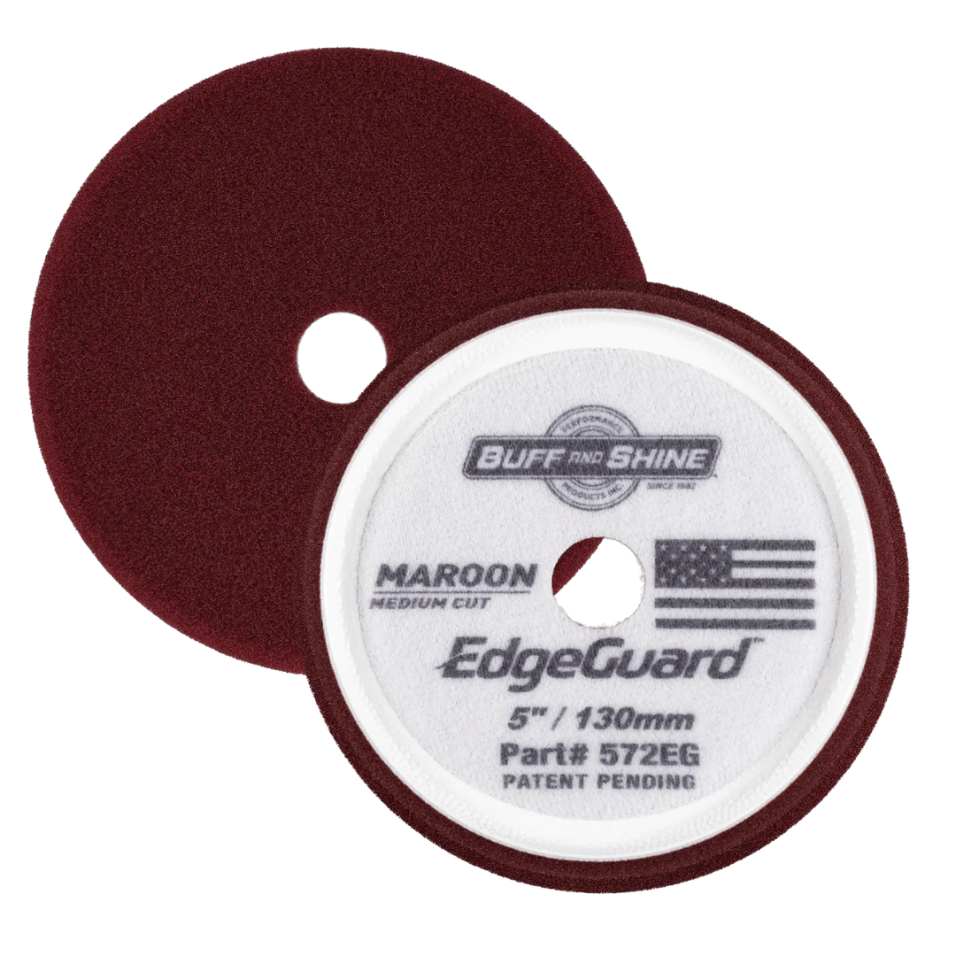 EdgeGuard Maroon Foam Pad - Medium Cut (2 Pack)