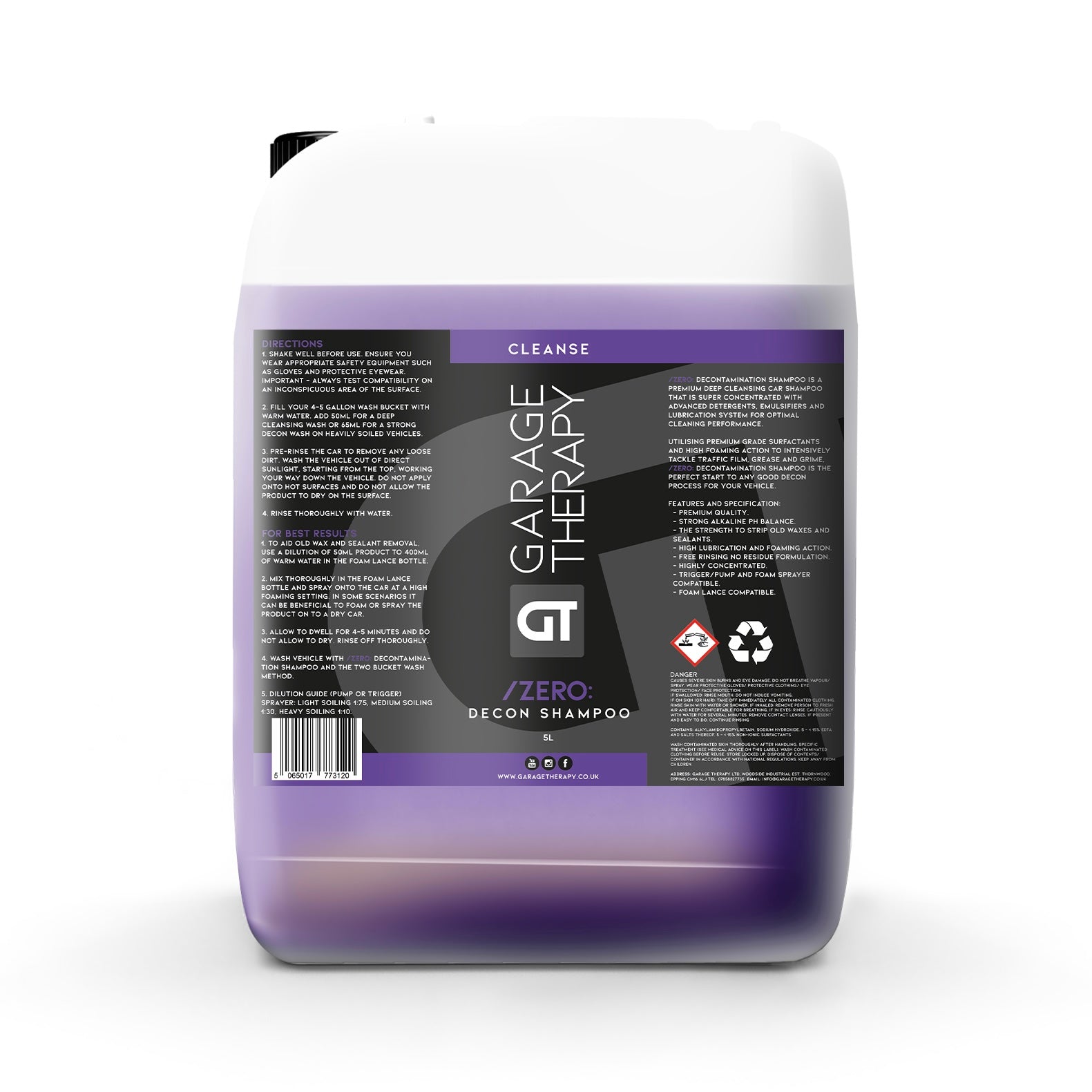 Garage Therapy /ZERO: Decon Shampoo – The House Of Rags